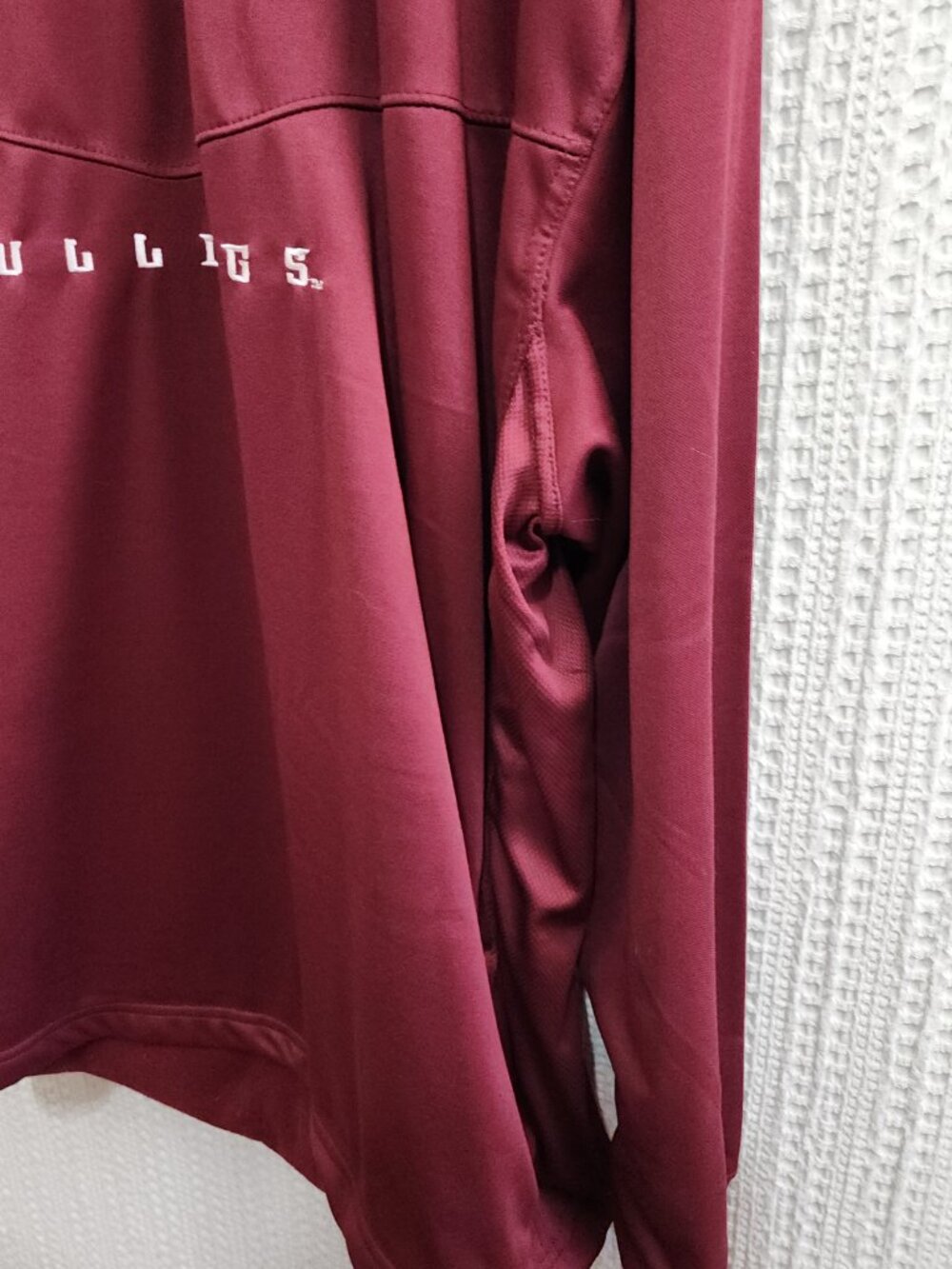 Mississippi State Bulldogs Quarter Zip Pullover 3XL Maroon Athletic Sweater - Picture 9 of 13